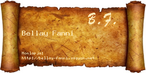 Bellay Fanni névjegykártya